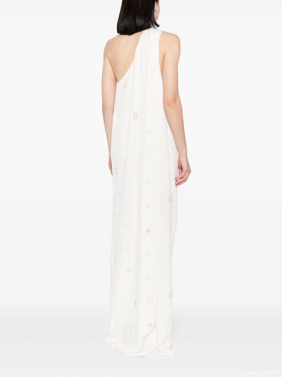 Cheap Stella Women gown McCartney one-shoulder polka-dot 0704